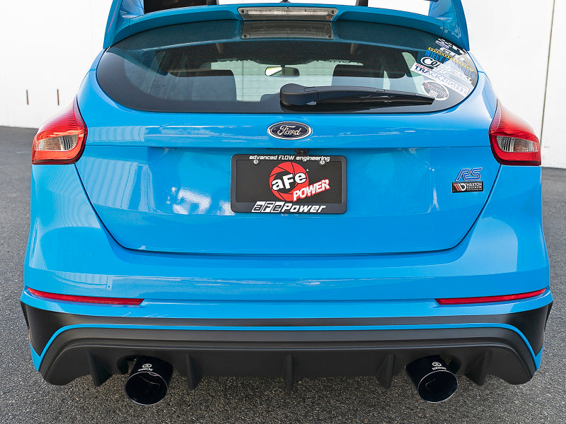aFe Takeda 3in 304 SS Axle-Back Exhaust System w/ Black Tip 16-18 Ford Focus RS 2.3L (t) - 49-33104-B