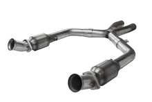 Load image into Gallery viewer, Kooks 05-10 Ford Mustang GT Shelby GT Bullitt 1-5/8 x 2-1/2 (3V) Header &amp; Green Catted X-Pipe Kit - 1131H030