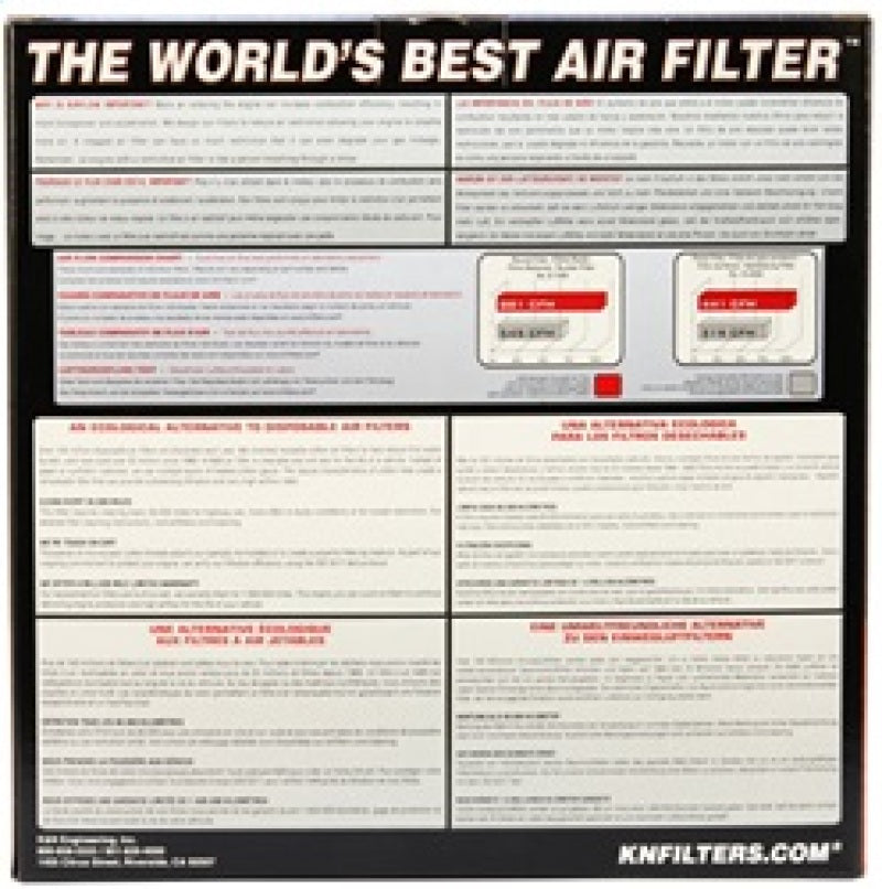K&N Replacement Air Filter GM CARS & TRUCKS, 1968-97 - E-1500