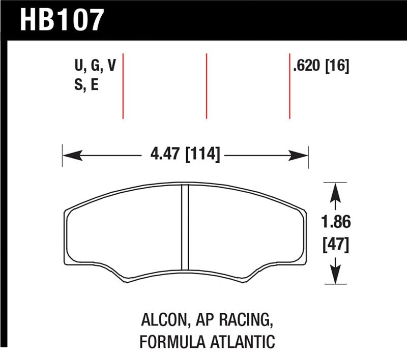 Hawk CP2361/CP3228/CP5104/CP5144 AP Racing DTC-70 Brake Pads - HB107U.620