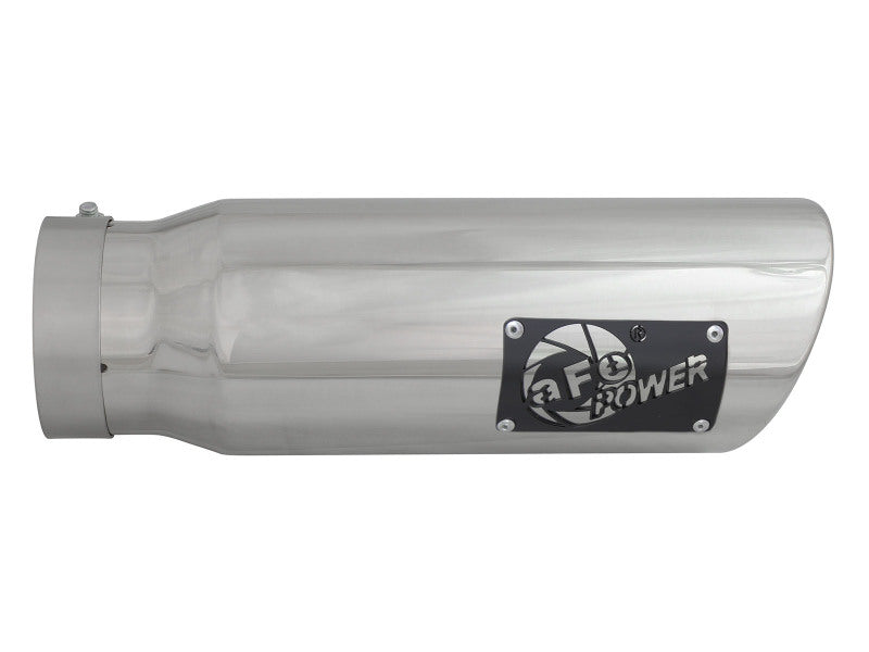 aFe Diesel Exhaust Tip Bolt On Polished 4in Inlet x 5in Outlet x 15in - 49T40501-P15