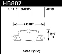 Load image into Gallery viewer, Hawk 2014 Porsche 911 Performance Ceramic Street Rear Brake Pads - HB807Z.587