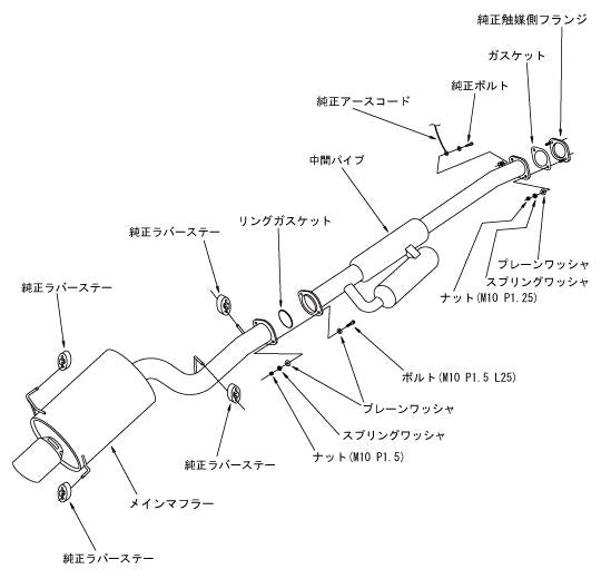 HKS SUPER TURBO MUFFLER ER34(4dr) - 31029-AN005