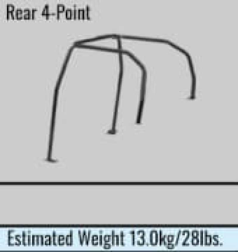 Cusco Safety 21 4-Passenger REAR 4-Point BLK Roll Cage Subaru WRX GDA 01-07 (S/O/No Cancel) - 666 270 A20