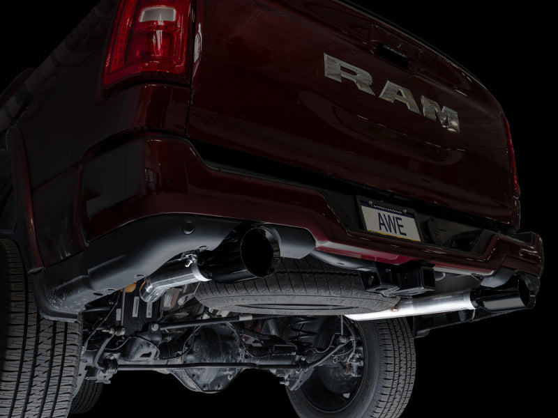 AWE Tuning 25+ RAM 1500 3.0TT 0FG Cat-Back Touring Exhaust - Diamond Black Tips - 3015-33530