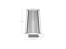 Load image into Gallery viewer, aFe POWER Universal Clamp-On Air Filter w/ D2 Dura-Dry Media - 3in F x 6in B x 4-3/4in T x 9in H - 21-30028V