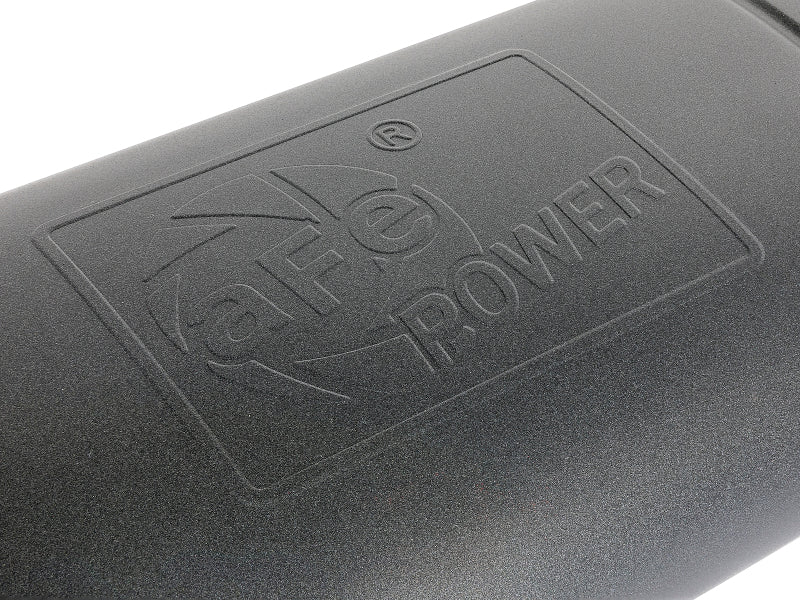 aFe MACH Force-Xp 409 SS Muffler w/ Black Finish 3in Center/Offset 22in L x 11in x 5in - Oval Body - 49M00016-B
