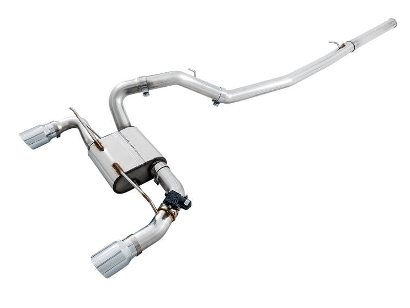 AWE Tuning Ford Focus RS SwitchPath Cat-Back Exhaust - Chrome Silver Tips - 3025-32024