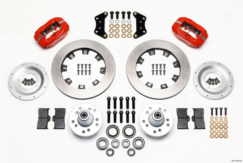 Wilwood Forged Dynalite Front Kit 12.19in Red Magnum Force Drop Spindle - 140-11547-R