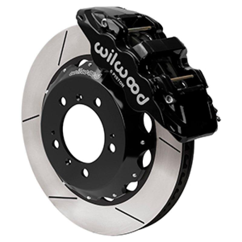 Wilwood 99-12 Porsche 911(996/997) Aero6 Front Brake Kit Slotted 14.00in Rotor W/Lines - Black - 140-17100