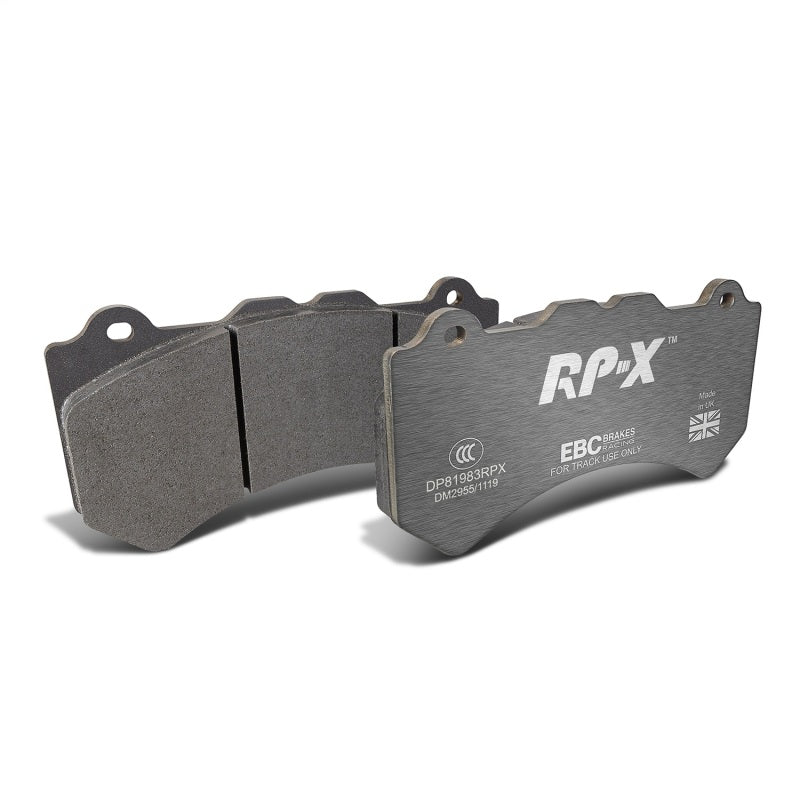 EBC Racing 08-11 Nissan GT-R (R35) 3.8L Twin Turbo (Cast Iron Rotors) RP-X Front Brake Pads - DP81983RPX