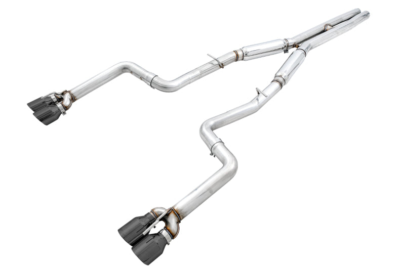 AWE Tuning 2015+ Dodge Challenger 6.4L/6.2L SC Track Edition Exhaust - Quad Diamond Black Tips - 3015-43144