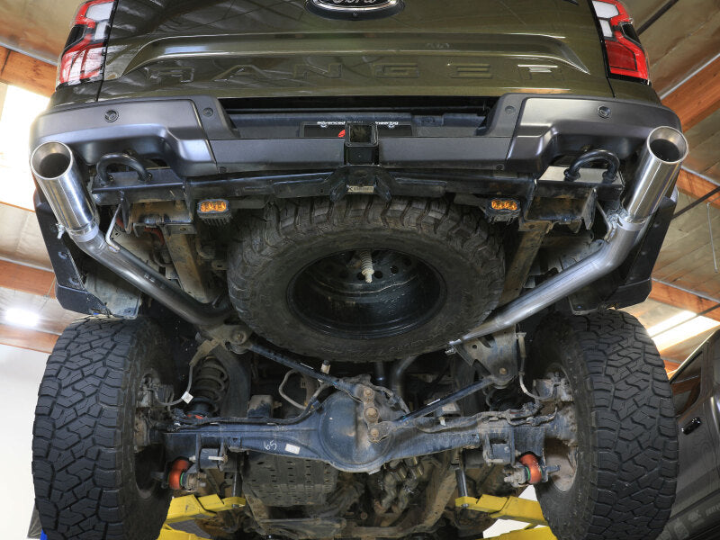 aFe 24-25 Ford Ranger Raptor Vulcan Series 3in 304 SS Cat-Back Exhaust w/ Polished Tips - 49-33152-P