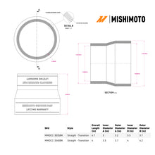 Load image into Gallery viewer, Mishimoto Duracore 3.5in to 4in Transition Coupler - MMDCC-3540BK