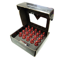 Load image into Gallery viewer, NRG 500 Series M12 X 1.5 Bullet Shape Steel Lug Nut Set - 21 Pc w/Lock Key - Red - LN-LS500RD-21