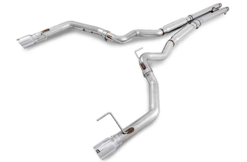 AWE Tuning S550 Mustang GT Cat-Back Exhaust - Track Edition (Chrome Silver Tips) - 3020-32028