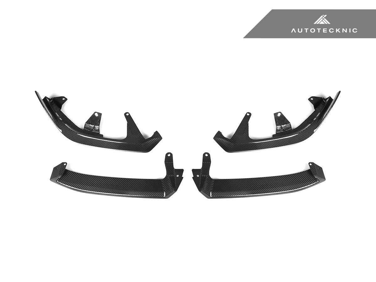 AutoTecknic Dry Carbon Front Lip Splitter Set - BMW G60 5-Series