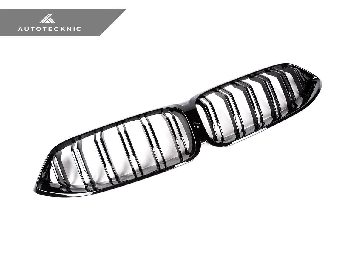 AutoTecknic Dual-Slats Gloss Black Front Grille - BMW G14/ G15/ G16 8-Series