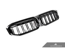 Load image into Gallery viewer, AutoTecknic Dual-Slats Gloss Black Front Grille - BMW G20 3-Series LCI