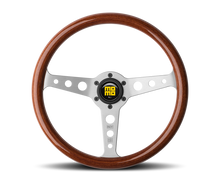 Load image into Gallery viewer, Momo Indy Steering Wheel 350 mm - Mahogany Wood/Brushed Spokes - IND35MA0P
