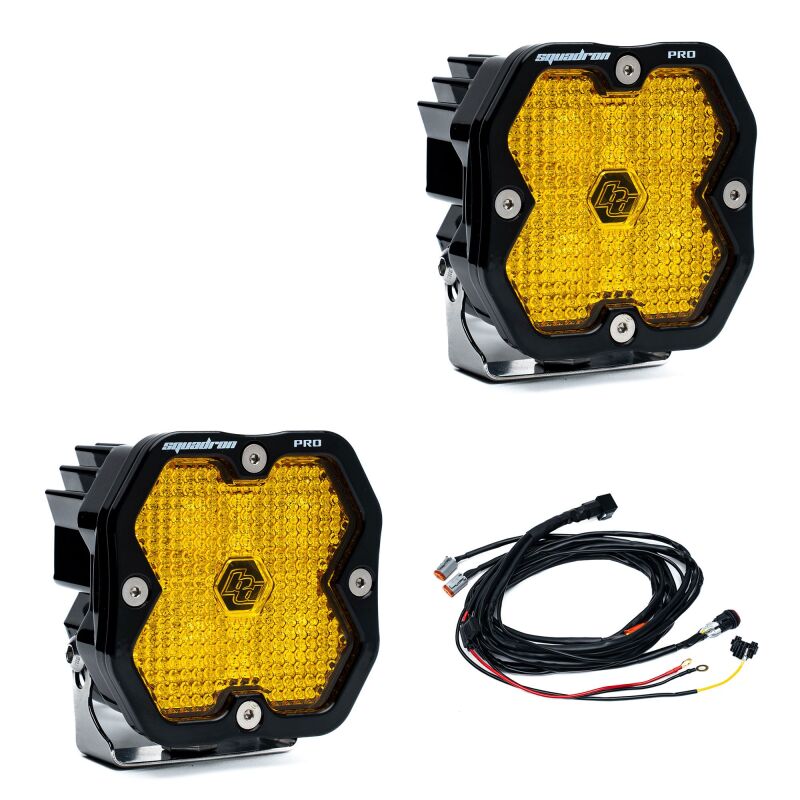 Baja Designs Squadron 2.0 Pro LED Work/Scene (Pair) - Baja Amber - 4978162
