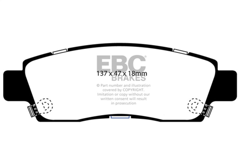 EBC 07+ Buick Enclave 3.6 Yellowstuff Rear Brake Pads - DP41672R