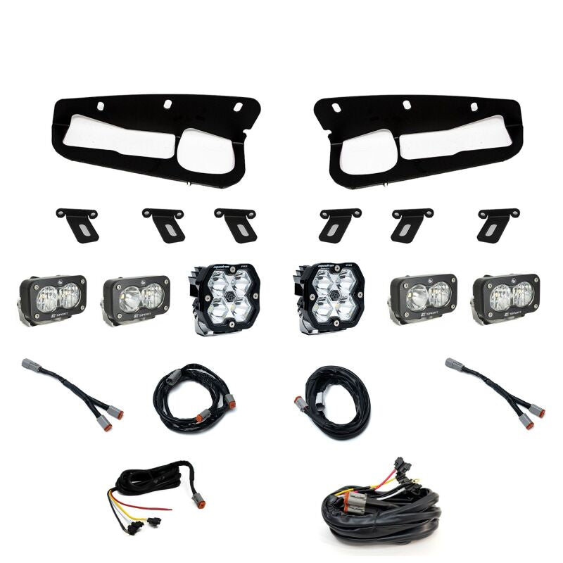 Baja Designs 21-25 Ford Bronco Squadron 2.0 Pro (Spot) / S2 Sport D/C W/C FPK Steel Bmpr w/UP -Clear - 440085UP