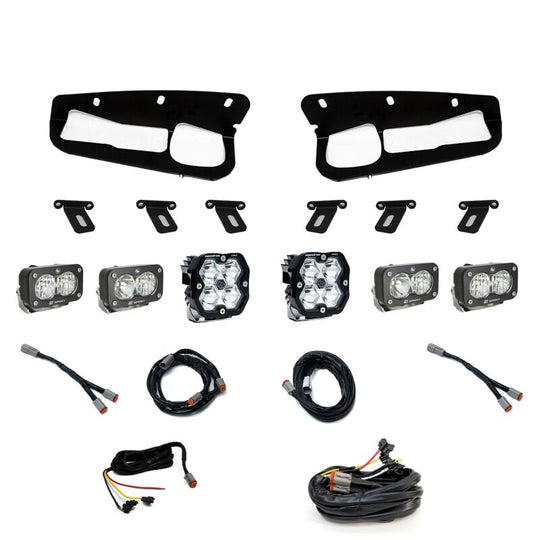 Baja Designs 21-25 Ford Bronco Squadron 2.0 Pro (Spot) / S2 Sport D/C W/C FPK Steel Bmpr w/UP -Clear - 440085UP