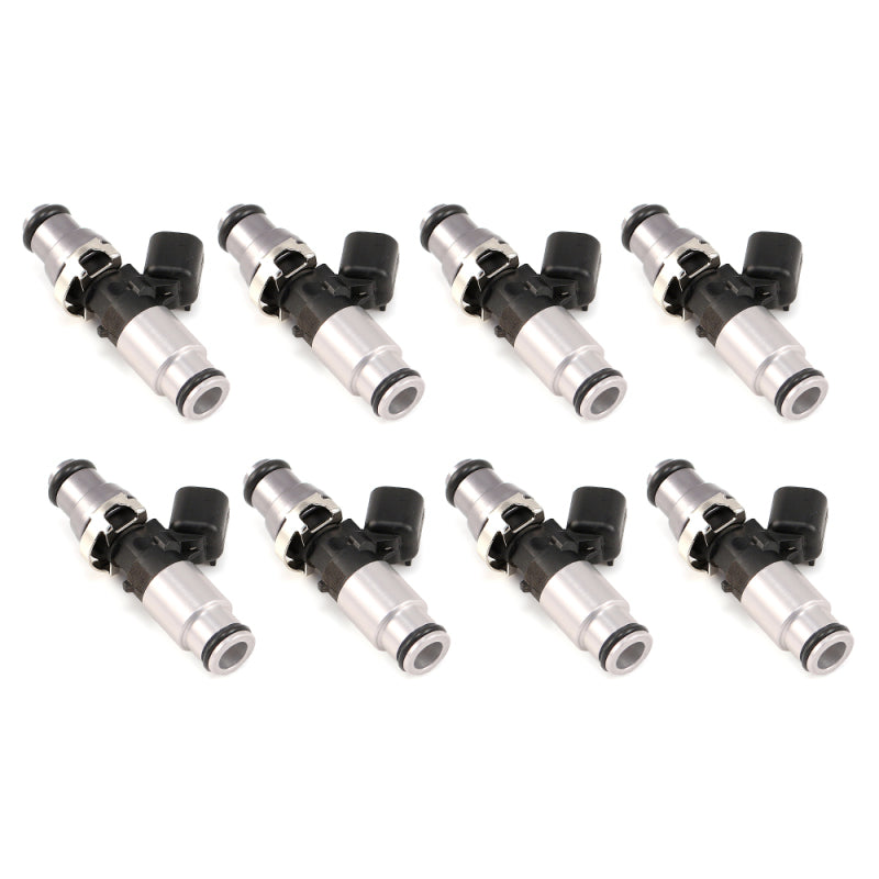 Injector Dynamics 1750-XDS - 60mm Length - 14mm Grey Top - Silver Bottom Adapt (Set of 8) - 1750.60.14.14B.8