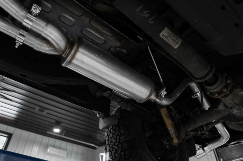 MBRP 22-23 Nissan Frontier 3.8L 3in Tip 3in Cat Back Single Side Exit Street Profile - Black Coated - S5407BLK