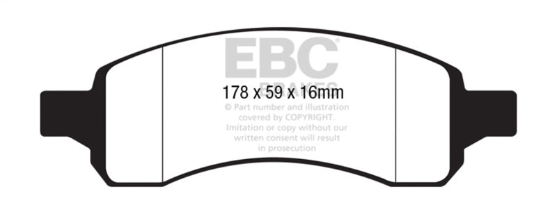 EBC 08+ Chevrolet Traverse 3.6 Greenstuff Front Brake Pads - DP61761/2