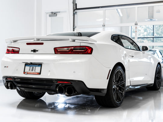 AWE Tuning 16-24 Chevy Camaro SS Non-Res Cat-Back Exhaust -Touring Edition (Quad Diamond Black Tips) - 3020-43076