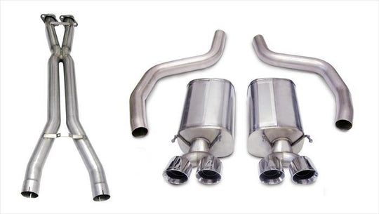 Corsa 06-11 Chevrolet Corvette C6 Z06/ZR1 Sport Cat-Back Dual Rear Exit w/ Twin 4.0in Black Tips - 14164CB1
