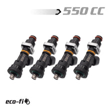 Load image into Gallery viewer, BLOX Racing Eco-Fi Street Injectors 550cc/min w/1/2in Adapter Honda B/D/H Series (Set of 4) - BXEF-06514.11-550-4