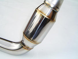 Invidia 05+ AT LGT Polished Divorced Waste Gate Downpipe with High Flow Cat - HS05SLADPC