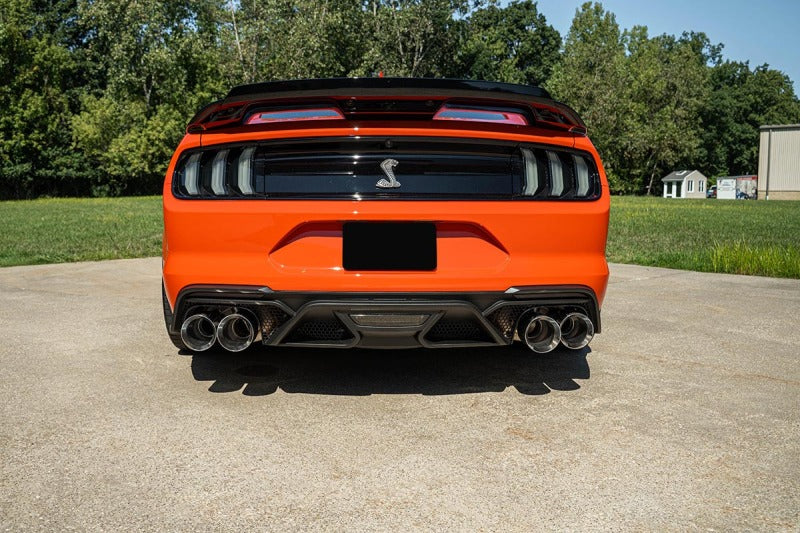 Corsa 20-22 Ford Mustang GT500 3.0in Dual Rear Exit Catback w/ Twin 5.0in Pol. Straight Cut Pro Tip - 21292