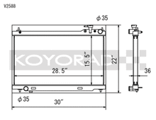 Load image into Gallery viewer, Koyo 03-07 Infiniti G35 Coupe / 03-06 G35 Sedan VQ35DE (MT) Radiator - V2588