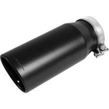 Load image into Gallery viewer, MagnaFlow Tip Stainless Black Coated Single Double Round Single Outlet 5in Dia 4in Inlet 13in L - 35240