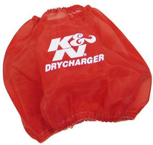 Load image into Gallery viewer, K&amp;N Round Tapered Drycharger Air Filter Wrap Red 7.5in Base ID / 4.5in Top ID / 6in Height - RF-1048DR