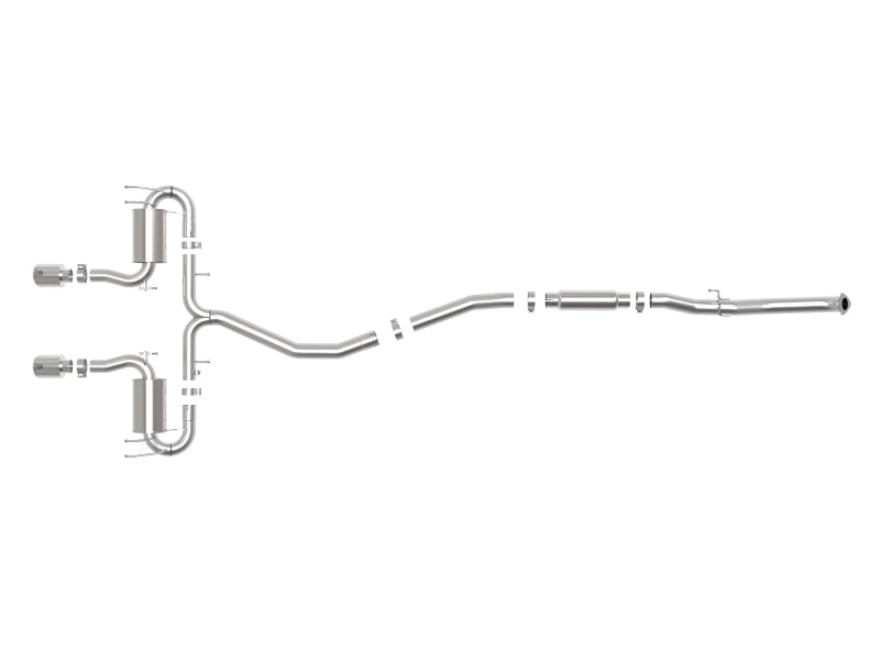 aFe Takeda 3in 304 SS Cat-Back Exhaust System w/Polished Tips 17-21 Honda Civic Sport L4-1.5L (t) - 49-36624-P