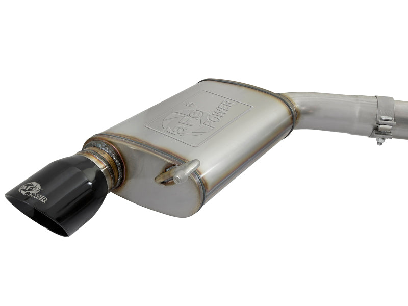 aFe MACHForce XP 3in 304 SS Cat-Back Exhausts w/ Black Tips 15-17 Ford Mustang GT V8-5.0L/V6-3.7L - 49-33072-1B