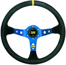 Load image into Gallery viewer, OMP Corsica Dished Steering Wheel Suede 3 Blue Anod - OD0-1954-075