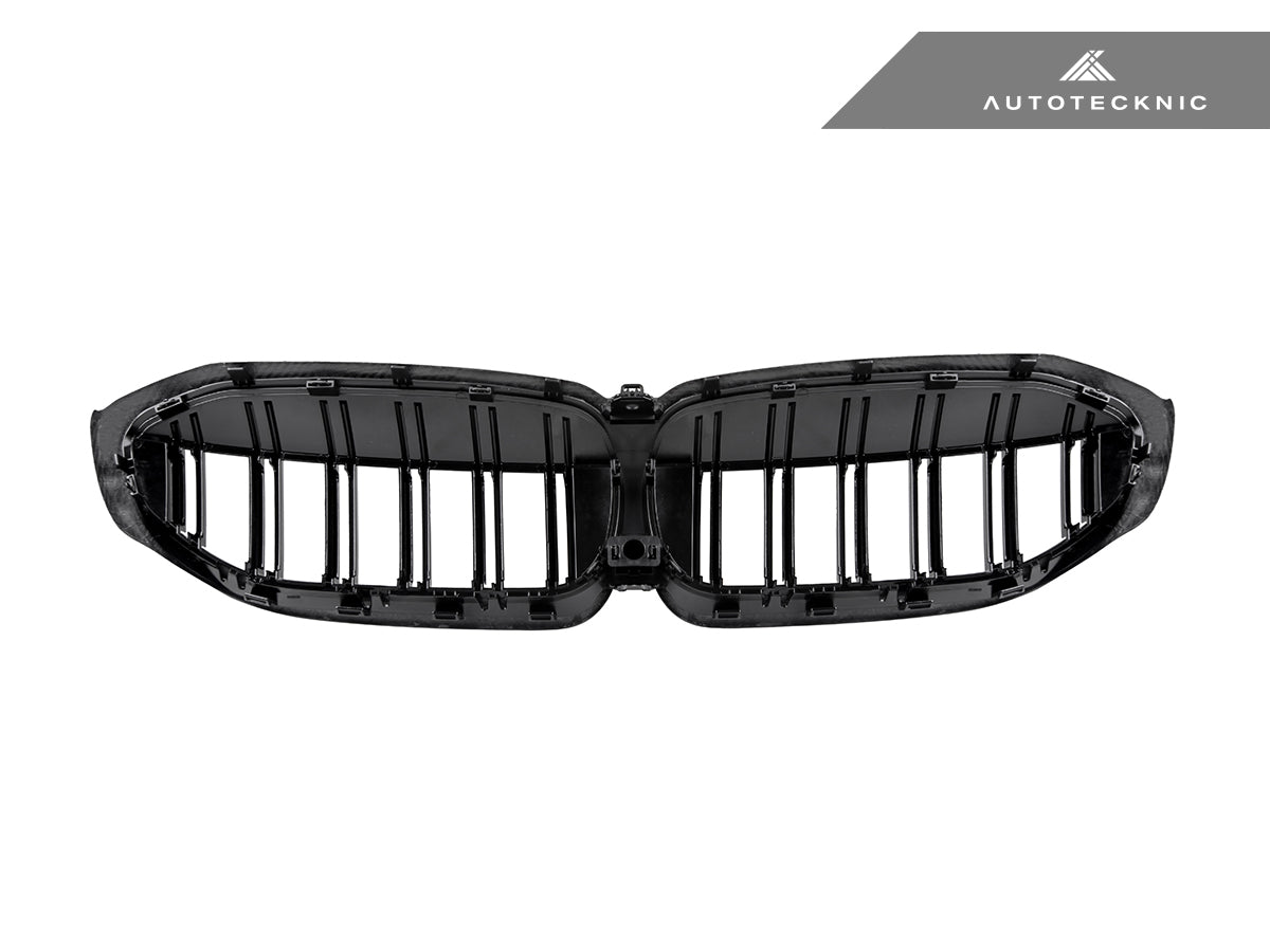 AutoTecknic Dry Carbon Fiber Dual-Slats Front Grilles - BMW G20 3-Series Pre-LCI