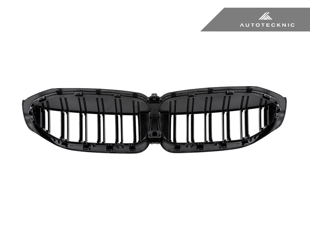 AutoTecknic Dry Carbon Fiber Dual-Slats Front Grilles - BMW G20 3-Series Pre-LCI
