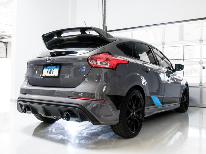 AWE Tuning Ford Focus RS Touring Edition Cat-Back Exhaust- Non-Resonated - Chrome Silver Tips - 3015-32088