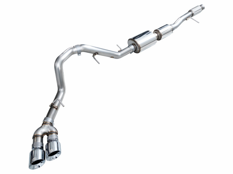 AWE Tuning 2021+ GMC Tahoe/Yukon 5.3L 0FG Side Exit Catback Exhaust - Chrome Silver Tips - 3015-32007