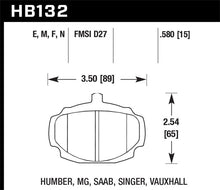 Load image into Gallery viewer, Hawk 62-81 MG MGB Front ER-1 Brake Pads - HB132D.580
