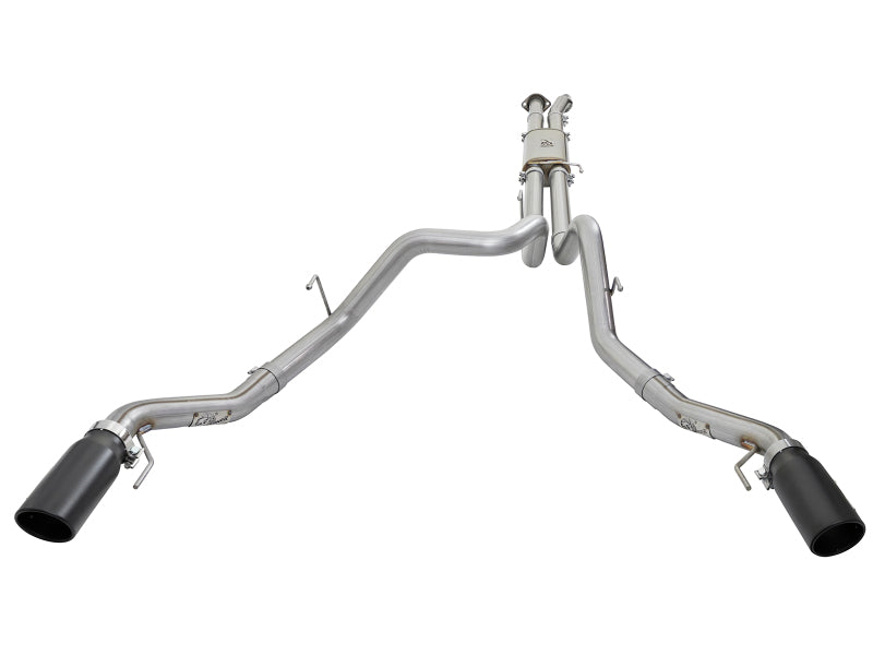 aFe MACHForce XP 3in 409-SS Exhaust Cat-Back 2017 Ford F-150 Raptor V6-3.5L (tt) w/ Black Tip - 49-43045-B