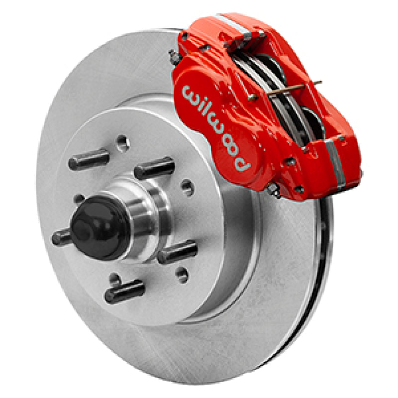 Wilwood 55-57 Chevy Bel Air Dynalite 4 Classic Kit, 5x4.75in Hub - Red - 140-16906-R