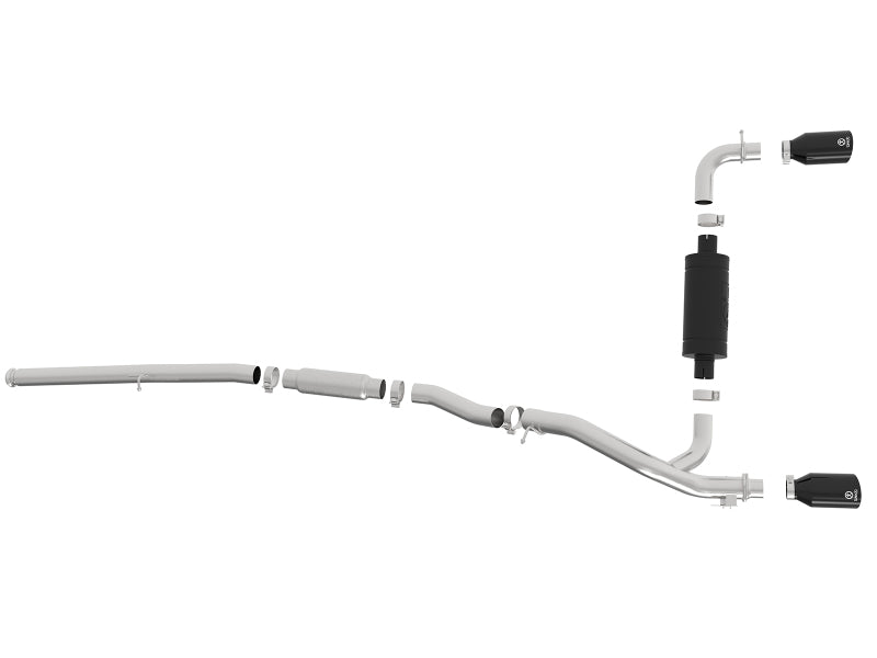 aFe Takeda 3in 304 SS Cat-Back Exhaust System w/ Black Tips 16-18 Ford Focus RS I4-2.3L (t) - 49-33103-B